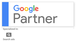 Die Hamburger Vertriebsberatung ist offizieller Google Partner Logo Google Partner - Vertriebsberatung Hamburg